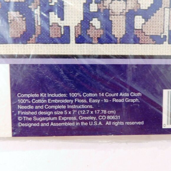 Munchkins Counted Cross Stitch Kit I Love Bears 5" X 7" Sugarplum Express Sealed - Picture 4 of 4